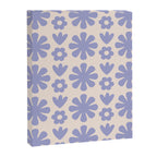 Scandi Floral Grid Retro Flower Pattern in Light Periwinkle Purple and Cream Canvas Print Gallery Image 8