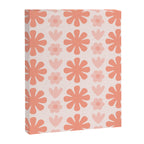 Scandi Floral Grid Retro Pattern in Pale Blush Pink Canvas Print Gallery Image 8