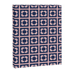 Scandi Flower Minimalist Mid Century Floral Pattern in Pink, White, and Navy Blue Canvas Print Gallery Image 8
