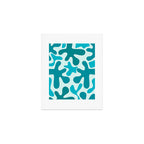 Sea Star Maximalist Pattern in Aqua and Teal Blue Art Print Gallery Image 1