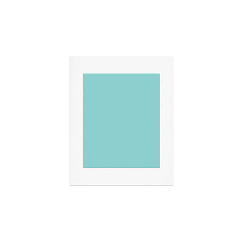 Serene Aqua Blue Solid Color Art Print Gallery Image 1
