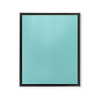 Serene Aqua Blue Solid Color Framed Canvas Print Gallery Image 8