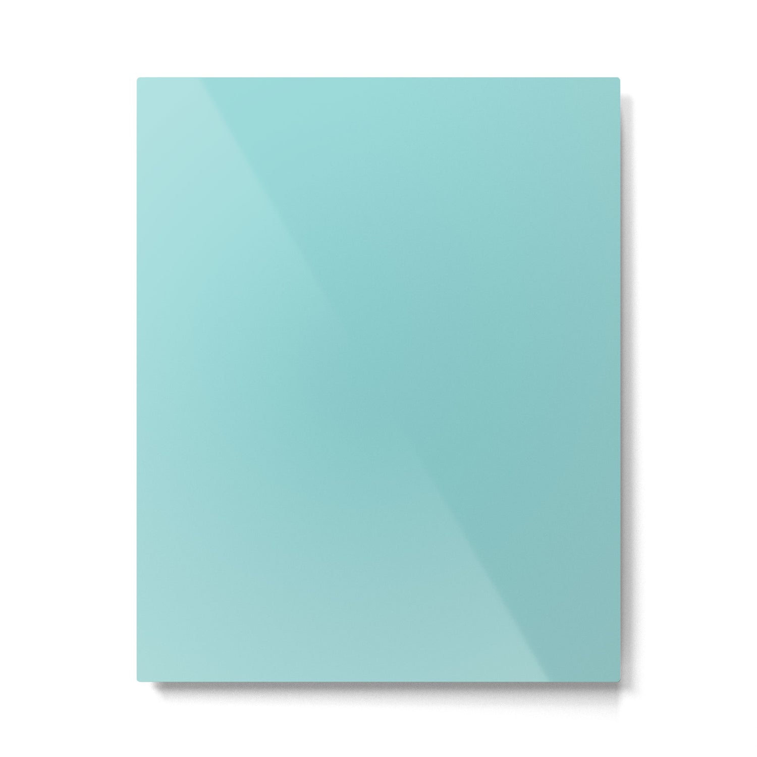 Serene Aqua Blue Solid Color Metal Print Gallery Image 6
