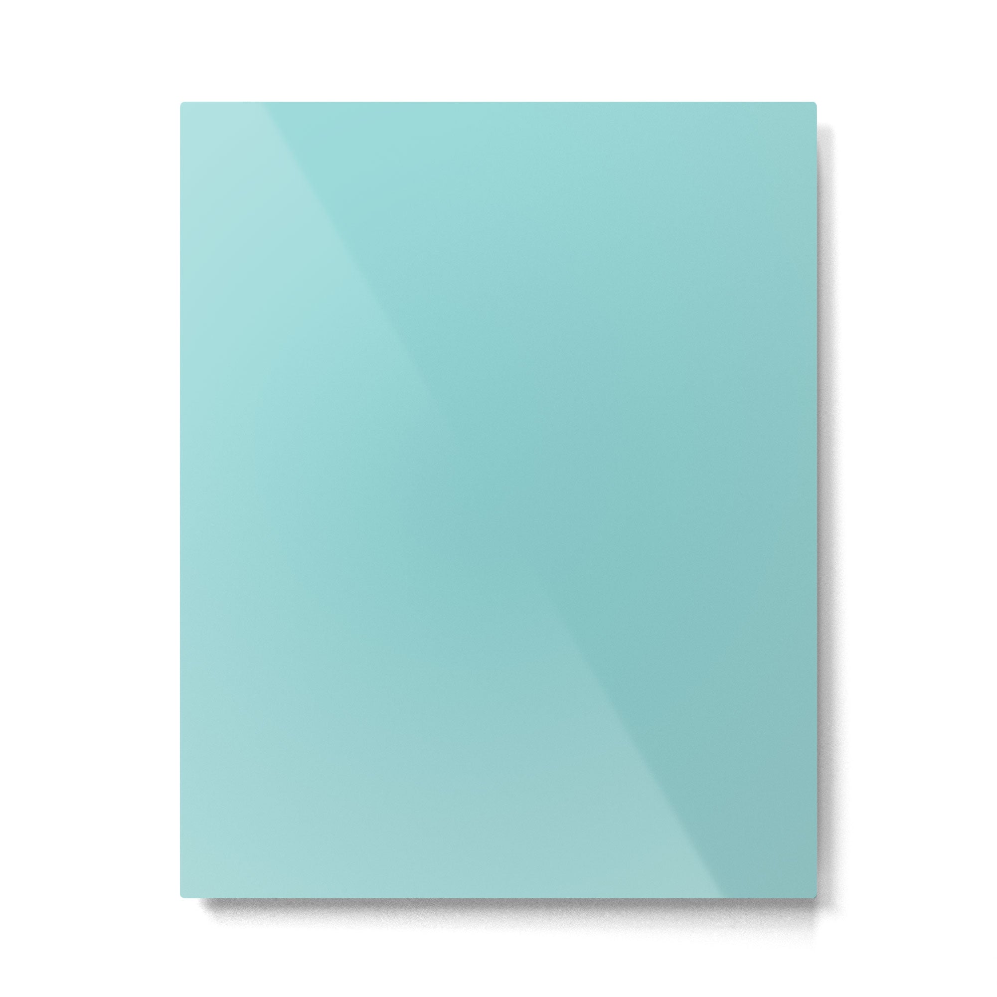 Serene Aqua Blue Solid Color Metal Print Gallery Image 6