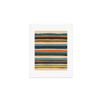 Serrate Stripes Colorful Retro Organic Contemporary Pattern Art Print Gallery Image 1