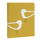 Shorebird Pair in Light Mustard and White Canvas Print Gallery Image 8