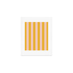 Simple Contemporary Stripe Pattern in Blush Pink and Yellow Orange Art Print Gallery Image 1