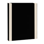 Simple Elegant Minimalist Frame Pattern III in Solid Black and Almond Cream Canvas Print Gallery Image 6