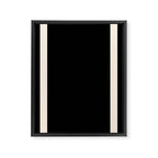 Simple Elegant Minimalist Frame Pattern III in Solid Black and Almond Cream Framed Canvas Print Gallery Image 6