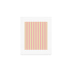 Simple Fresh Country Stripes Narrow Vertical Stripe Pattern in Pink and Cream Art Print Gallery Image 1
