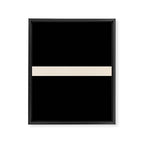 Single Stripe Minimalist Modern Color Block in Almond Cream and Black Framed Canvas Print Gallery Image 8