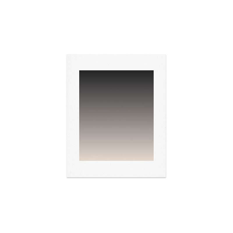 Smooth Charcoal Minimalist Ombré Gradient Abstract Art Print Gallery Image 1