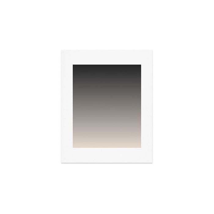 Smooth Charcoal Minimalist Ombré Gradient Abstract Art Print Gallery Image 1