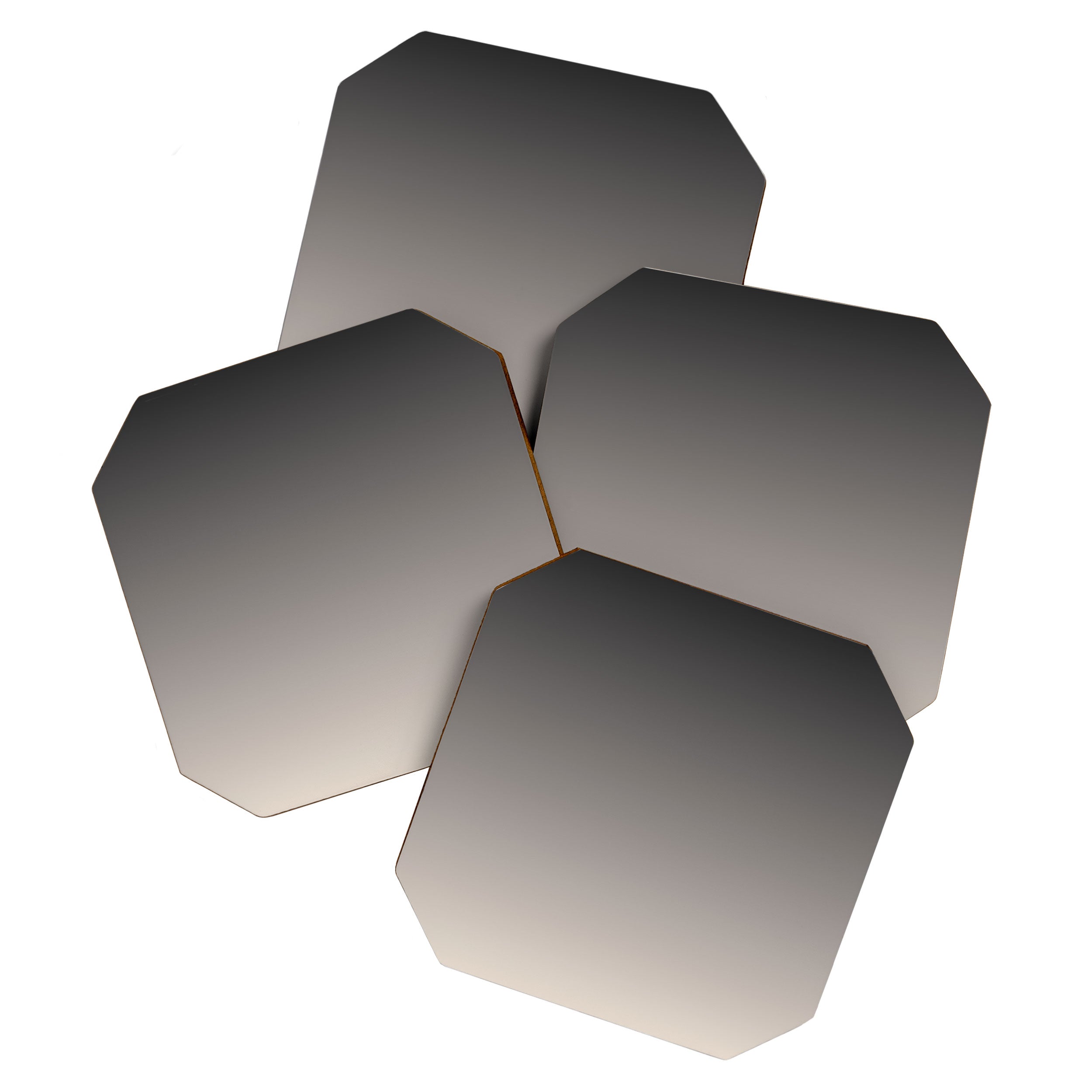 Smooth Charcoal Minimalist Ombré Gradient Abstract Coaster Gallery Image 1