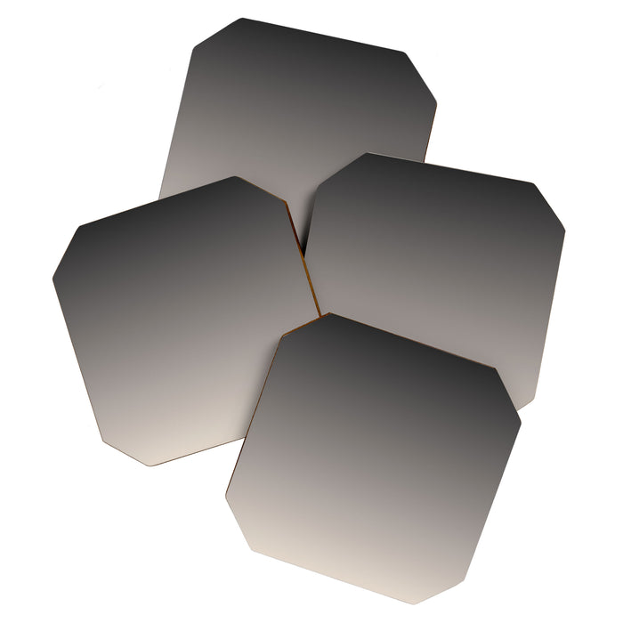 Smooth Charcoal Minimalist Ombré Gradient Abstract Coaster Gallery Image 1