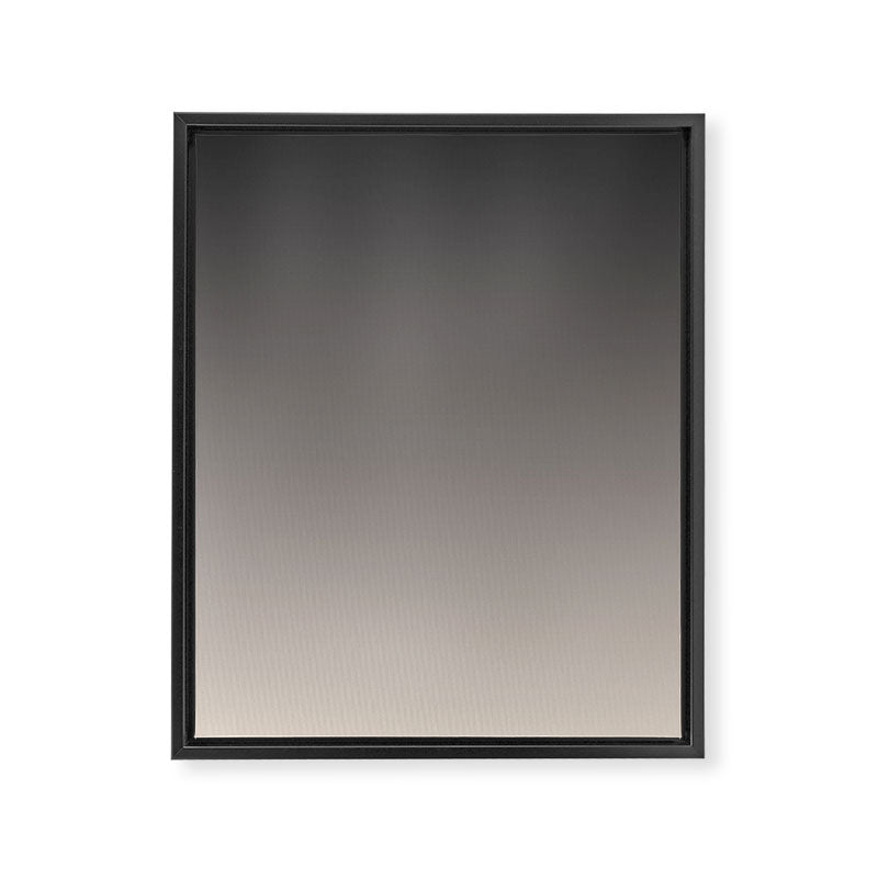 Smooth Charcoal Minimalist Ombré Gradient Abstract Framed Canvas Print Gallery Image 8
