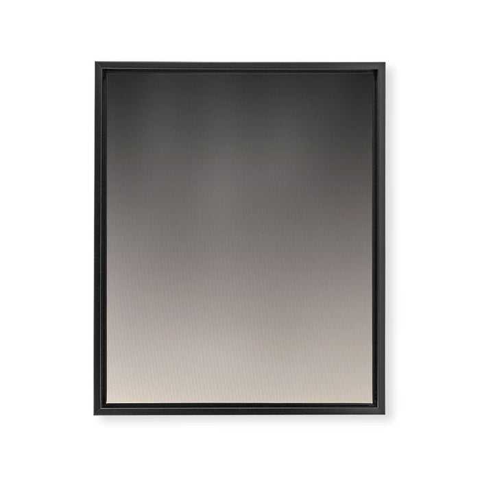 Smooth Charcoal Minimalist Ombré Gradient Abstract Framed Canvas Print Gallery Image 1