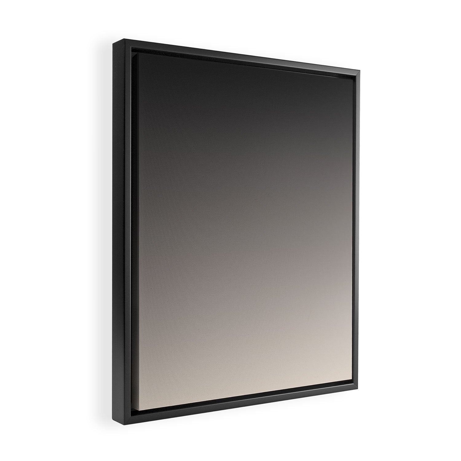 Smooth Charcoal Minimalist Ombré Gradient Abstract Framed Canvas Print Gallery Image 2