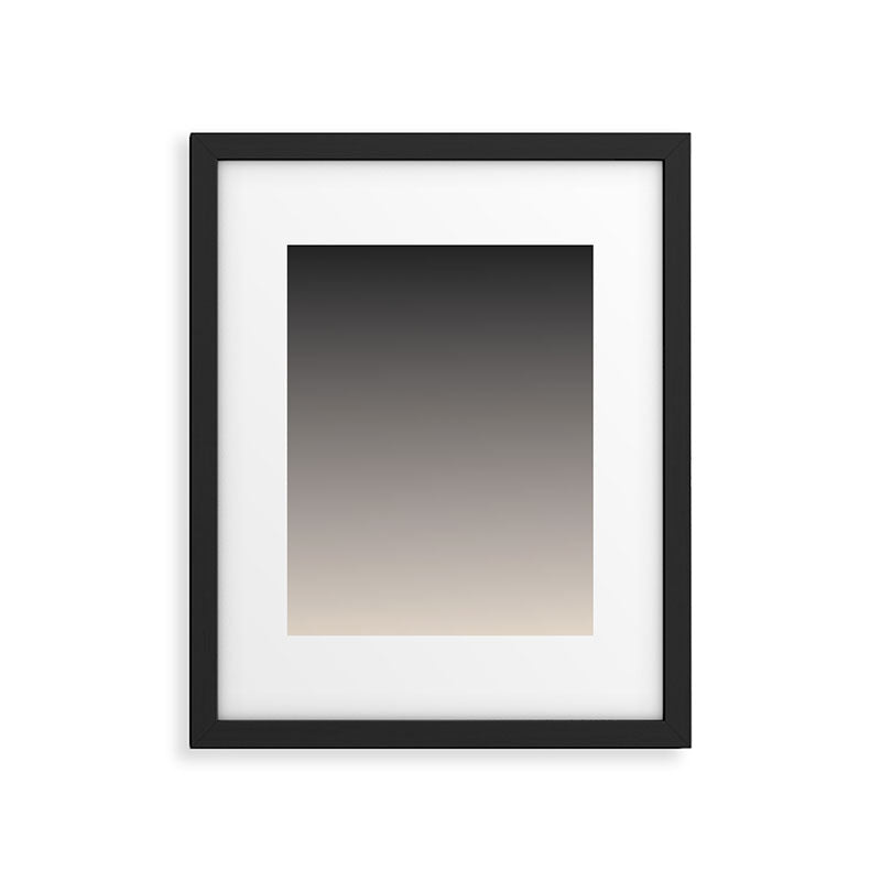 Smooth Charcoal Minimalist Ombré Gradient Abstract Framed Art Print Gallery Image 6