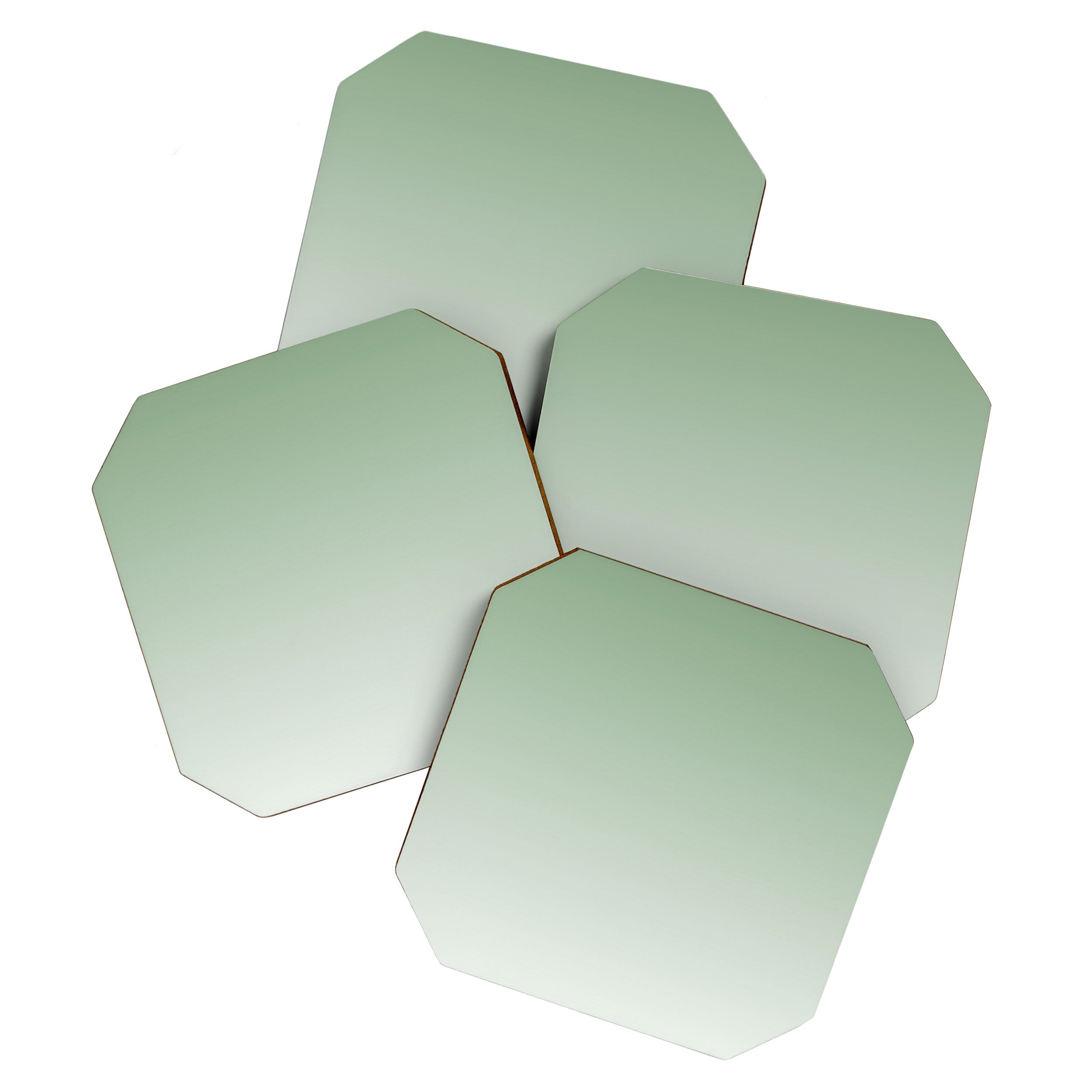 Smooth Sage Minimalist Ombré Gradient Abstract Coaster Gallery Image 1