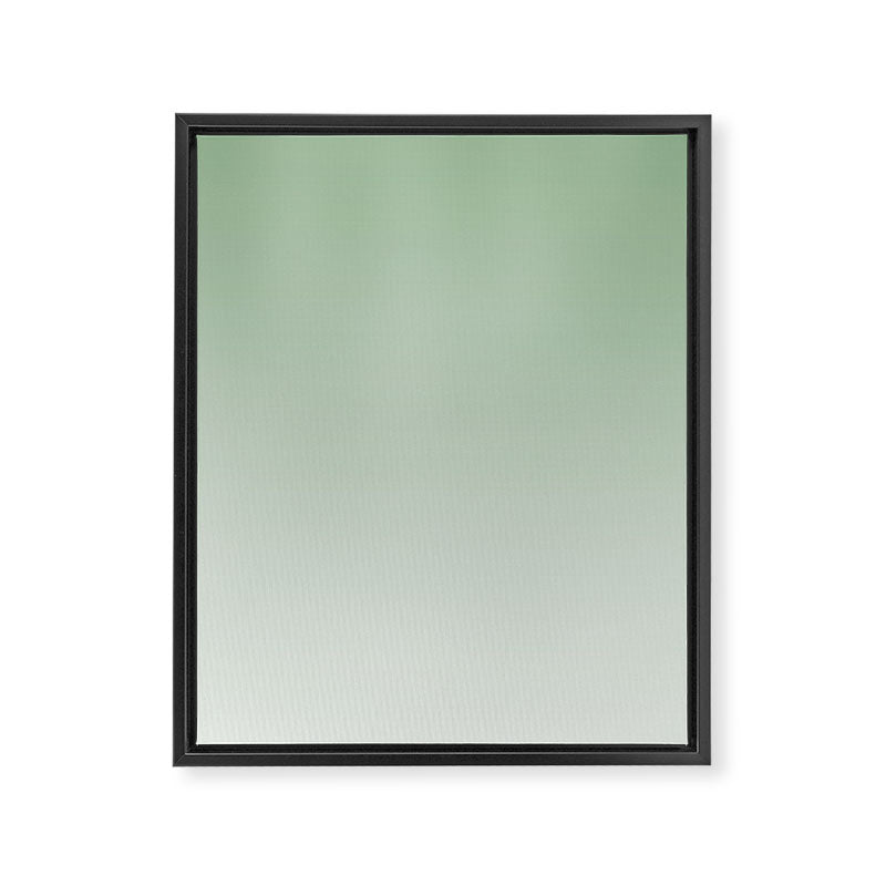 Smooth Sage Minimalist Ombré Gradient Abstract Framed Canvas Print Gallery Image 8