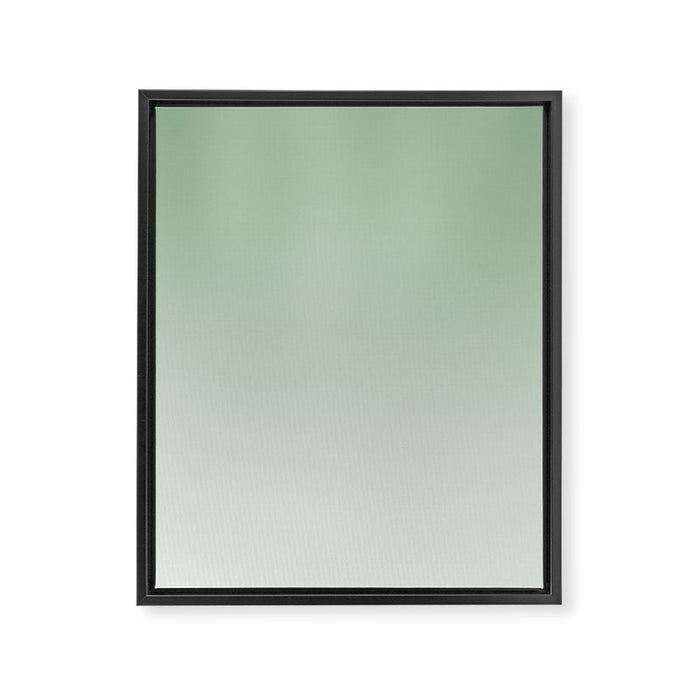 Smooth Sage Minimalist Ombré Gradient Abstract Framed Canvas Print Gallery Image 1