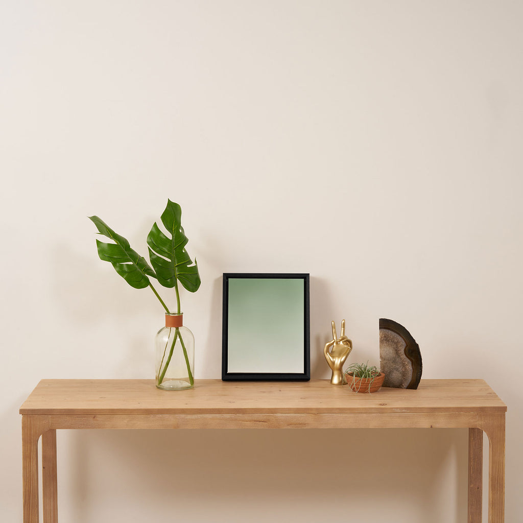Smooth Sage Minimalist Ombré Gradient Abstract Framed Canvas Print Gallery Image 4