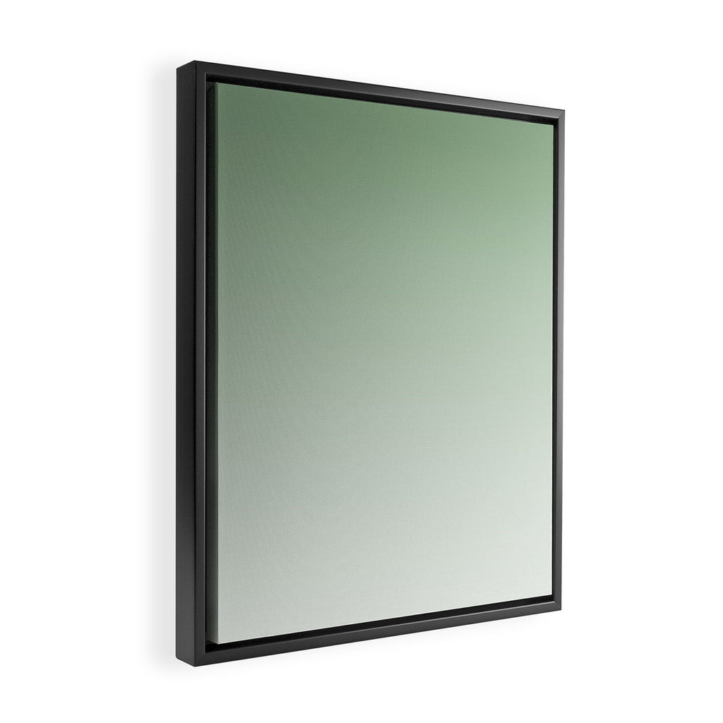 Smooth Sage Minimalist Ombré Gradient Abstract Framed Canvas Print Gallery Image 2
