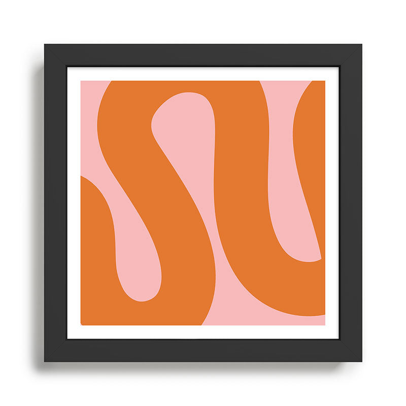 Soft and Groovy Pink and Orange  Framed Art Print Gallery Image 1