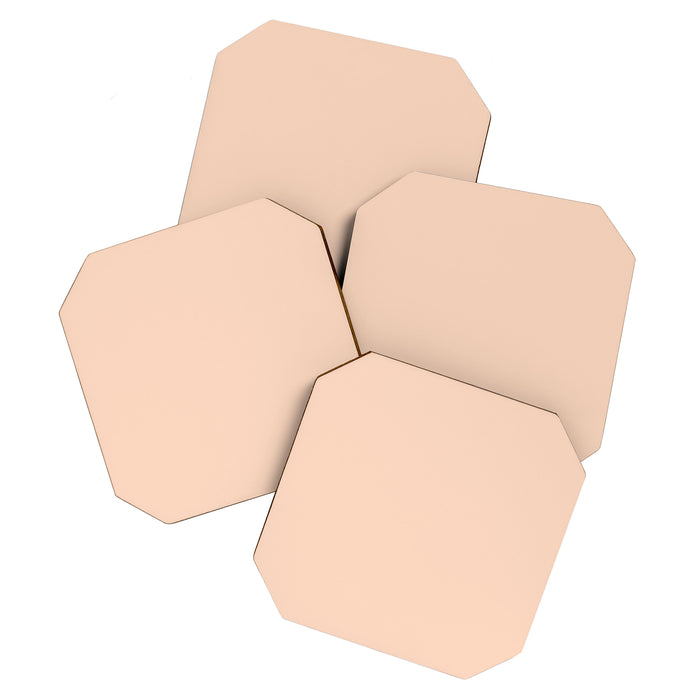 Soft Apricot Buff Solid Color Coaster Gallery Image 1