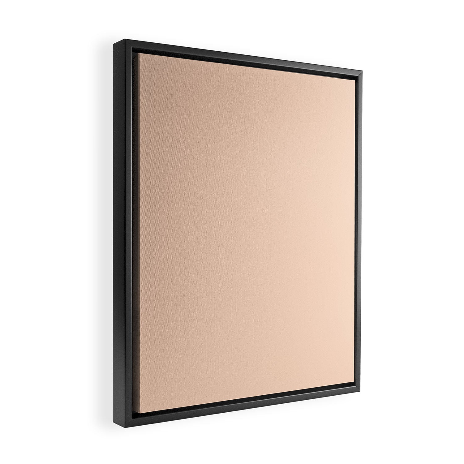 Soft Apricot Buff Solid Color Framed Canvas Print Gallery Image 2