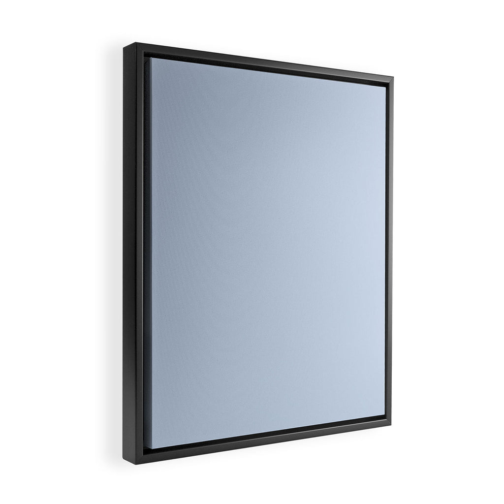 Soft Baby Blue Solid Color Framed Canvas Print Gallery Image 2