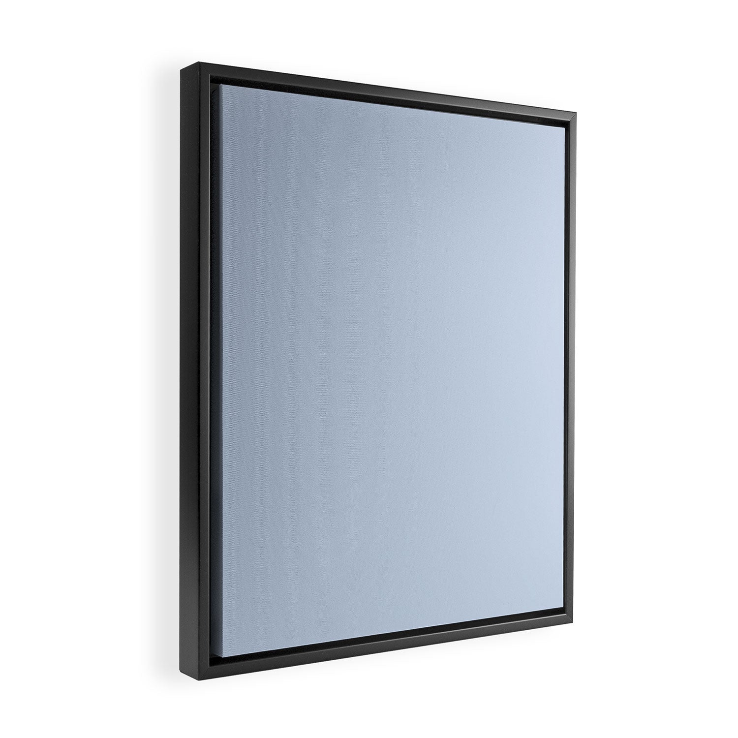 Soft Baby Blue Solid Color Framed Canvas Print Gallery Image 2