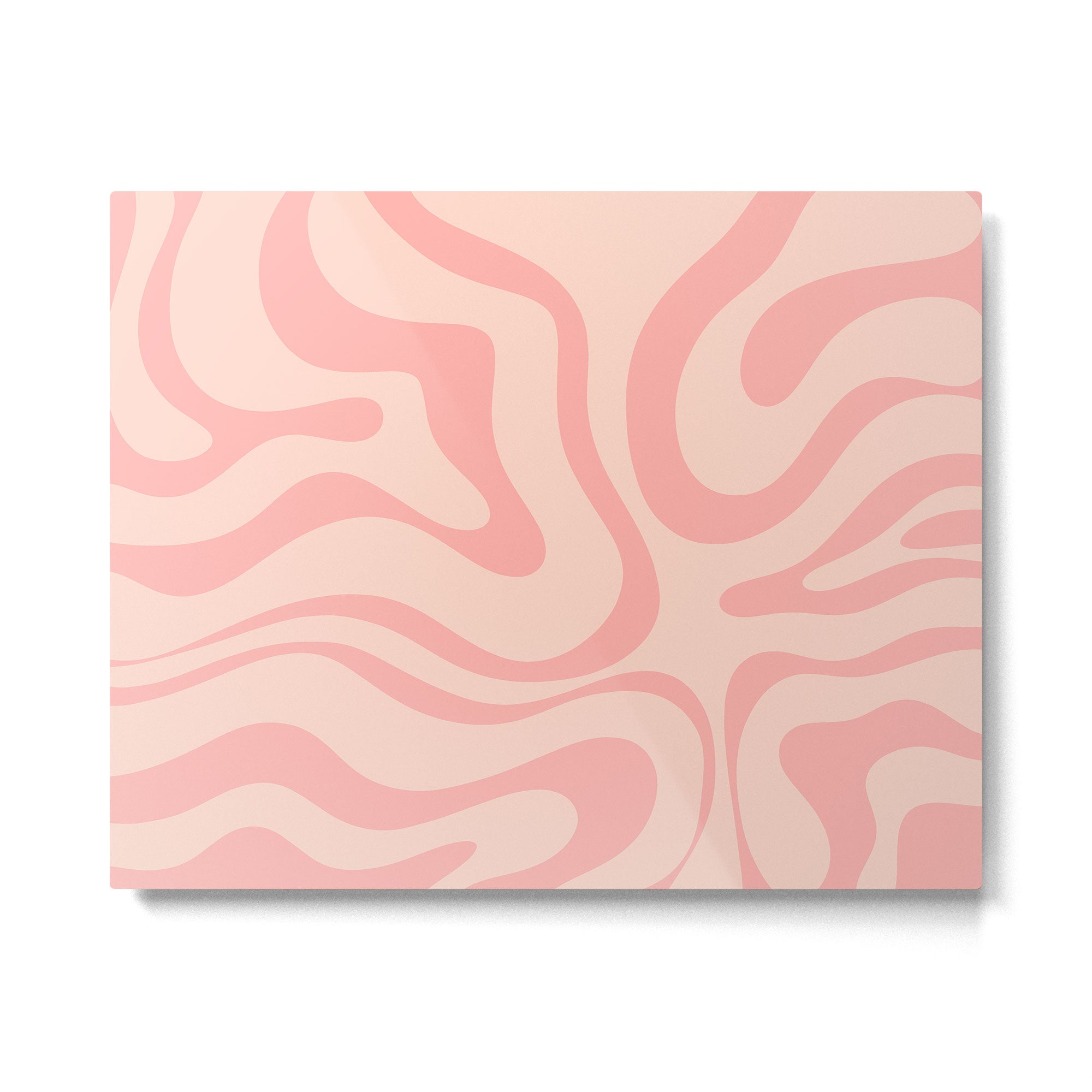 Soft Blush Pink Liquid Swirl Modern Abstract Pattern Metal Print Gallery Image 6