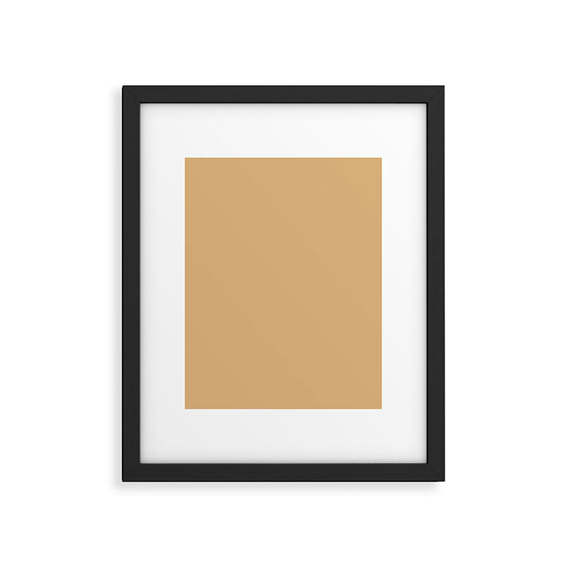 Soft Camel Solid Color Framed Art Print Gallery Image 6