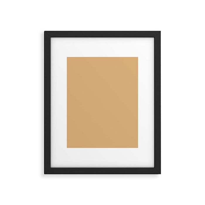 Soft Camel Solid Color Framed Art Print Gallery Image 1