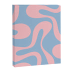 Soft Curves Retro Modern Abstract Pattern in Pastel Pink and Light Blue Canvas Print Gallery Image 8