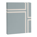Soft Deco Minimalist Pattern in Light Blue-Gray and Cream Canvas Print Gallery Image 8
