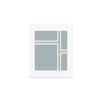 Soft Deco Minimalist Pattern in Light Blue-Gray and Cream Art Print Gallery Image 1