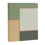 Soft Geometrics Minimalist Mid-century Geo Pattern in Sage Green and Apricot Canvas Print Gallery Image 8