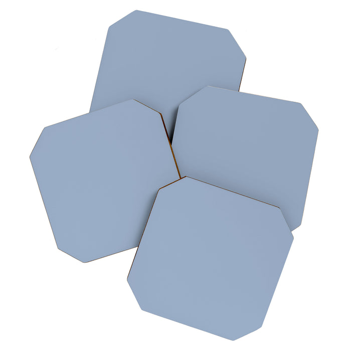 Soft Light Powder Blue Solid Color Coaster Gallery Image 1