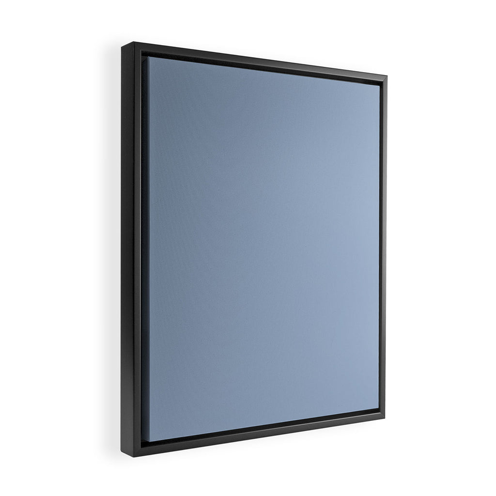 Soft Light Powder Blue Solid Color Framed Canvas Print Gallery Image 2