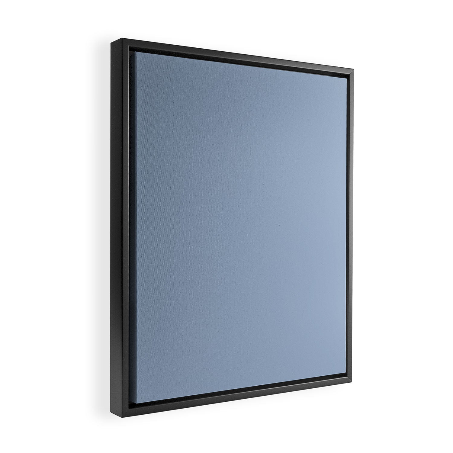Soft Light Powder Blue Solid Color Framed Canvas Print Gallery Image 2