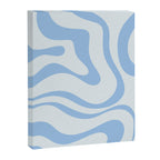 Soft Liquid Swirl Abstract Pattern Square in Powder Blue Canvas Print Gallery Image 8