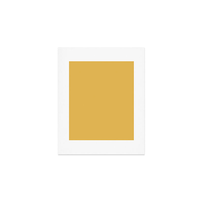 Soft Mustard Solid Art Print Gallery Image 1
