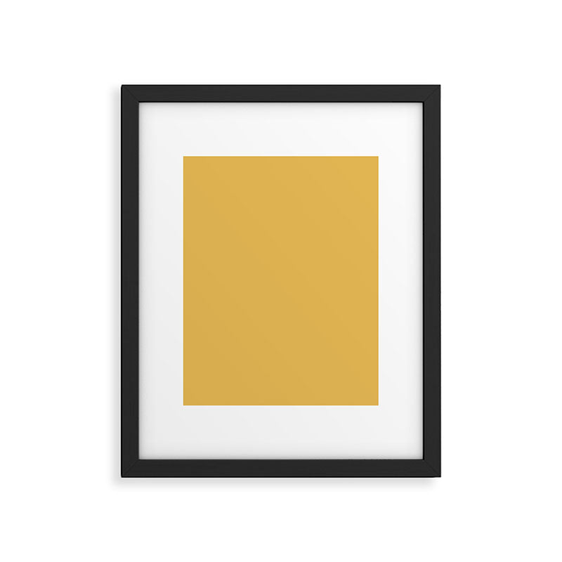 Soft Mustard Solid Framed Art Print Gallery Image 6