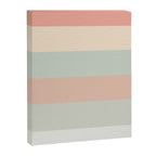 Soft Stripes Broad Stripe Pattern in Peachy Blush Pink, Cream, and Pale Celadon Aqua Mint Canvas Print Gallery Image 6