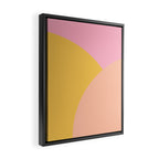 Soft Summer Pink and Mustard Minimalist Abstract Framed Canvas Print Gallery Image 2