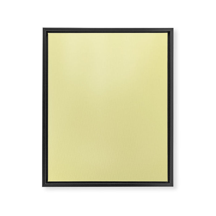 Soft Yellow Solid Color Framed Canvas Print Gallery Image 1