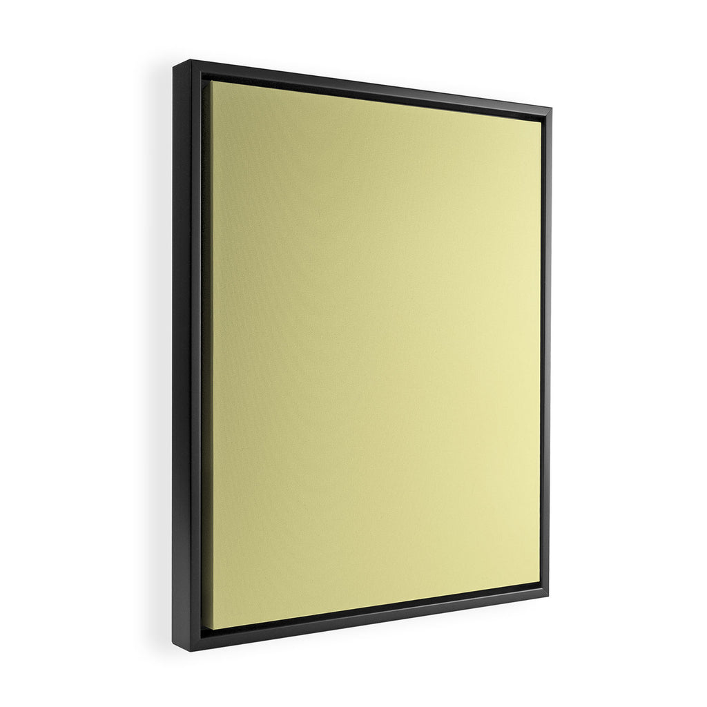 Soft Yellow Solid Color Framed Canvas Print Gallery Image 2